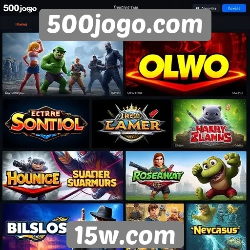 Avaliação da variedade de jogos em 500jogo.com